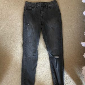 CHARCOAL WASH distressed skinny jeans